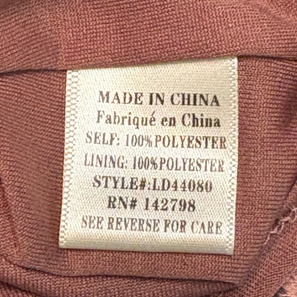 Love Riche Brown Long Sleeve Mock Neck Dress size L - Picture 7 of 8